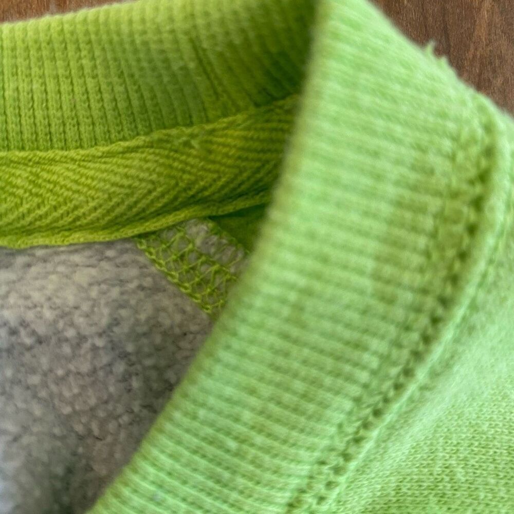 Gap Kids Boys Lime Green Gray Sweatshirt Unisex XS Sz 4-5 - Picture 6 of 9